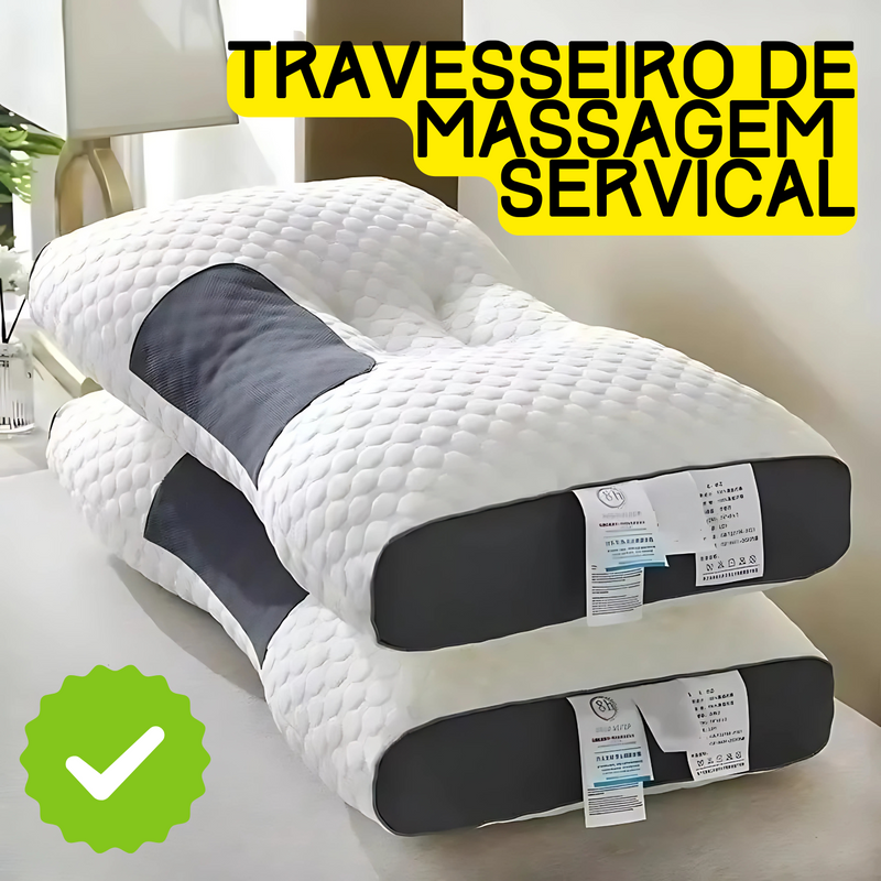 Massage Pillow - Travesseiro antibacteriano e antiácaro de fibra de soja