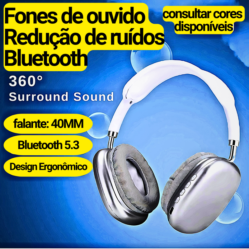 Headphone Gamer - com Bluetooth - Fone de ouvido com redução de ruído inteligente - hifi ultra hd