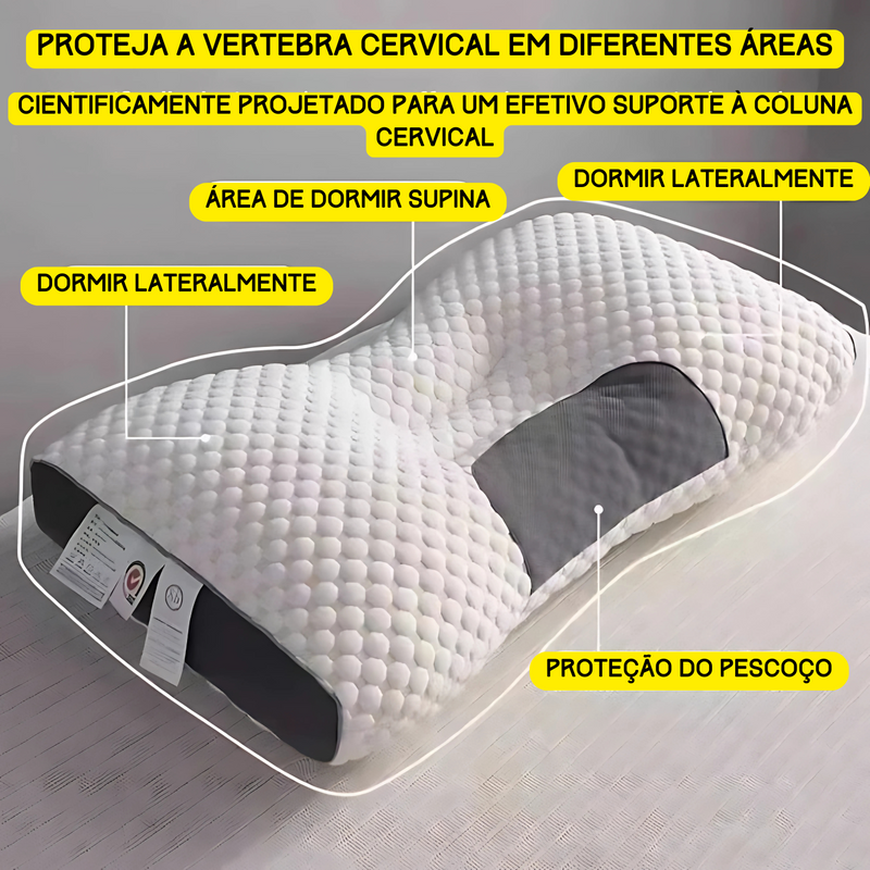 Massage Pillow - Travesseiro antibacteriano e antiácaro de fibra de soja