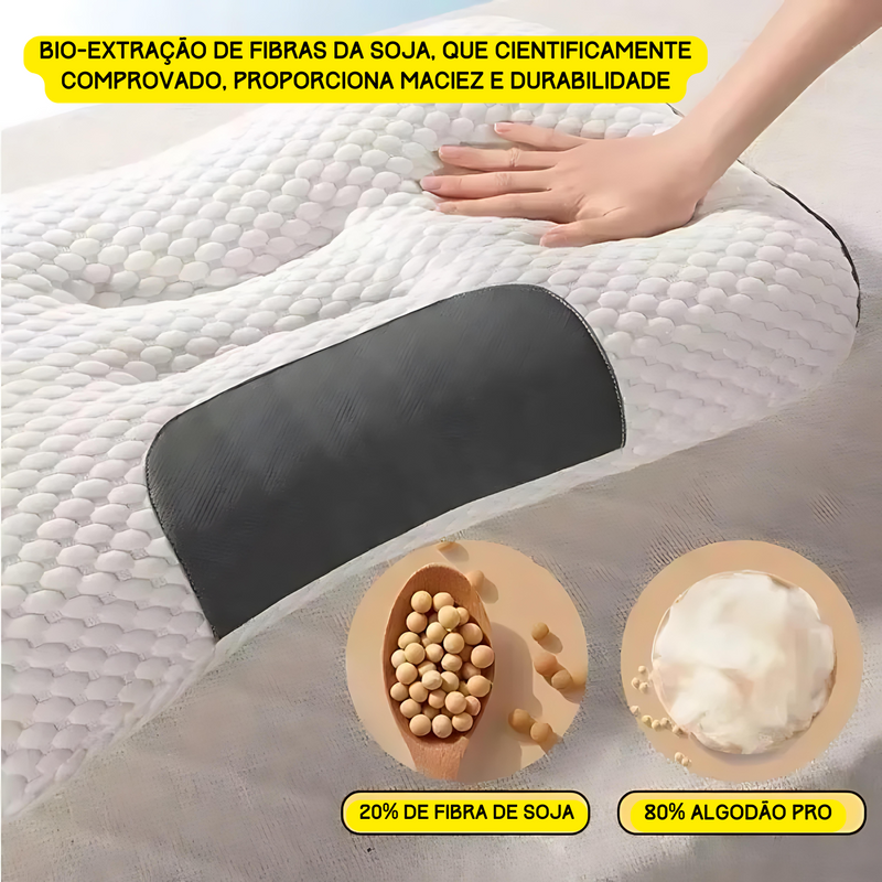 Massage Pillow - Travesseiro antibacteriano e antiácaro de fibra de soja