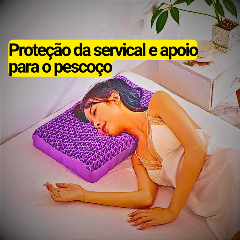 Tec Pillow - Travesseiro Ergonômico de Pectina + Látex [anti-alérgico]